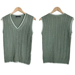 Brandy Melville Sage Green Knit Sweater Vest